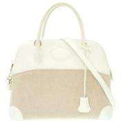 Pre-owned Leather handbags Hermès Vintage , White , Dames