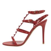 Pre-owned Leather sandals Valentino Vintage , Red , Dames