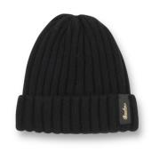 Eco Cashmere Beanie met Omslag Borsalino , Black , Unisex