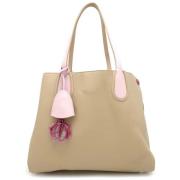 Pre-owned Leather dior-bags Dior Vintage , Beige , Dames