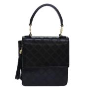 Pre-owned Leather handbags Versace Pre-owned , Black , Dames