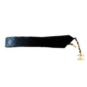 Pre-owned Leather belts Chanel Vintage , Black , Dames