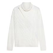 Stijlvolle Gebreide Top Elena Mirò , White , Dames