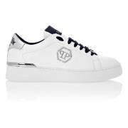 Blauwe Leren Sneakers Philipp Plein , Blue , Heren