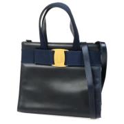 Pre-owned Leather handbags Salvatore Ferragamo Pre-owned , Blue , Dame...