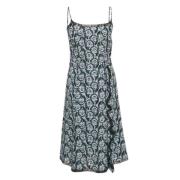 Pre-owned Silk dresses Prada Vintage , Blue , Dames