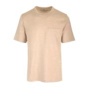 Stijlvolle T-shirts Collectie Brunello Cucinelli , Beige , Heren