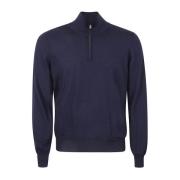 Luxe Cashmere Pullover Sweater Brunello Cucinelli , Blue , Heren