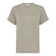 Gebreide T-Shirts Collectie Brunello Cucinelli , Green , Dames