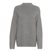 Boxy Pullover Gebreid Medium Grey Melange InWear , Gray , Dames