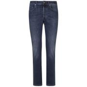 Blauwe Divisie Jeans Incotex , Blue , Heren