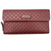 Pre-owned Leather wallets Gucci Vintage , Red , Dames