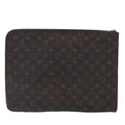 Pre-owned Canvas clutches Louis Vuitton Vintage , Brown , Dames