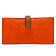 Pre-owned Leather wallets Loewe Pre-owned , Orange , Dames