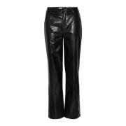 Pitch Black Straight-Leg Broek Cream , Black , Dames