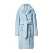 Shearling Teddy Coat met Faux Fur Riem Mackage , Blue , Dames