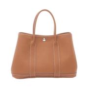 Pre-owned Leather totes Hermès Vintage , Brown , Dames