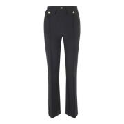 Zwarte Flared Broek Elisabetta Franchi , Black , Dames