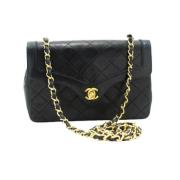 Pre-owned Leather chanel-bags Chanel Vintage , Black , Dames