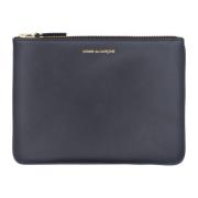 Leren Pochette met Ritssluiting Comme des Garçons , Black , Unisex