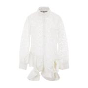 Witte Kantoverhemd met Ruches Comme des Garçons , White , Dames