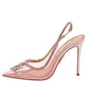 Pre-owned Leather heels Aquazzura Pre-owned , Pink , Dames