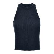 Elegante Mouwloze Top Brunello Cucinelli , Blue , Dames