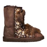 Suède Enkellaarzen met Stenen UGG , Brown , Dames