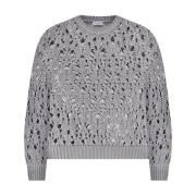 Gebreide Pullover Sweater Brunello Cucinelli , Gray , Dames