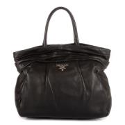 Pre-owned Leather shoulder-bags Prada Vintage , Black , Dames