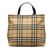 Pre-owned Fabric handbags Burberry Vintage , Beige , Dames