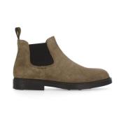 Beige Suède Chelsea Boots voor Mannen Doucal's , Beige , Heren