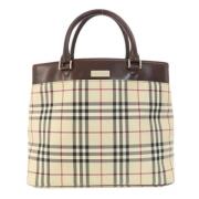 Pre-owned Canvas handbags Burberry Vintage , Beige , Dames