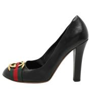 Pre-owned Leather heels Gucci Vintage , Black , Dames