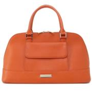 Pre-owned Canvas handbags Burberry Vintage , Orange , Dames