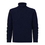 Blauwe Coltrui Sweater Jacob Cohën , Blue , Heren