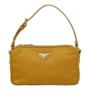 Pre-owned Fabric shoulder-bags Prada Vintage , Yellow , Dames