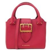 Pre-owned Leather handbags Burberry Vintage , Pink , Dames