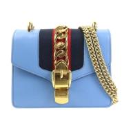 Pre-owned Leather gucci-bags Gucci Vintage , Blue , Dames