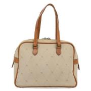 Pre-owned Canvas handbags Burberry Vintage , Beige , Dames