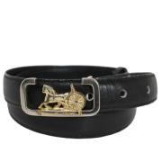 Pre-owned Leather belts Celine Vintage , Black , Dames