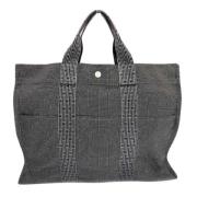 Pre-owned Canvas totes Hermès Vintage , Gray , Dames