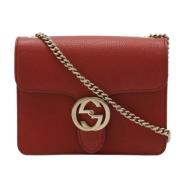 Pre-owned Leather gucci-bags Gucci Vintage , Red , Dames