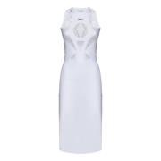 Witte Mouwloze Jurk met Logodetails Coperni , White , Dames