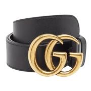 Pre-owned Leather belts Gucci Vintage , Black , Dames