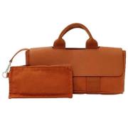 Pre-owned Fabric handbags Hermès Vintage , Brown , Dames