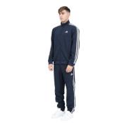 Sportieve Blauwe Geweven 3-Stripes Jumpsuit Adidas , Blue , Heren