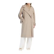 Beige Carter Trenchcoat met Afneembare Vest Max Mara , Beige , Dames