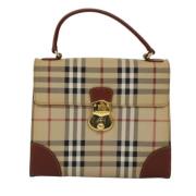 Pre-owned Canvas handbags Burberry Vintage , Beige , Dames