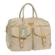 Pre-owned Nylon handbags Prada Vintage , Beige , Dames